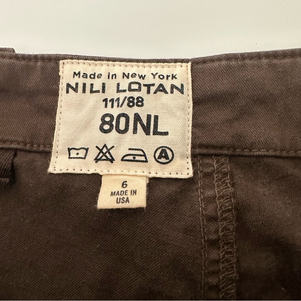 Nili Lotan French Military Style Brown Pants Size 6 - Picture 8 of 12